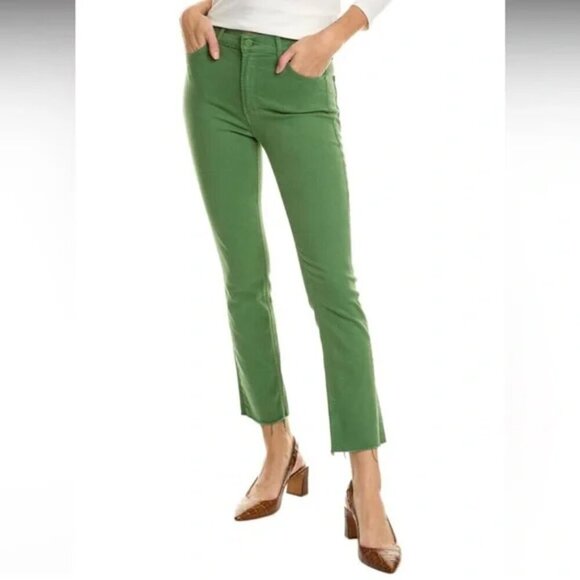 MOTHER Denim - Mother The Mid Rise Dazzler Ankle Fray Play Date in Juniper Size 29